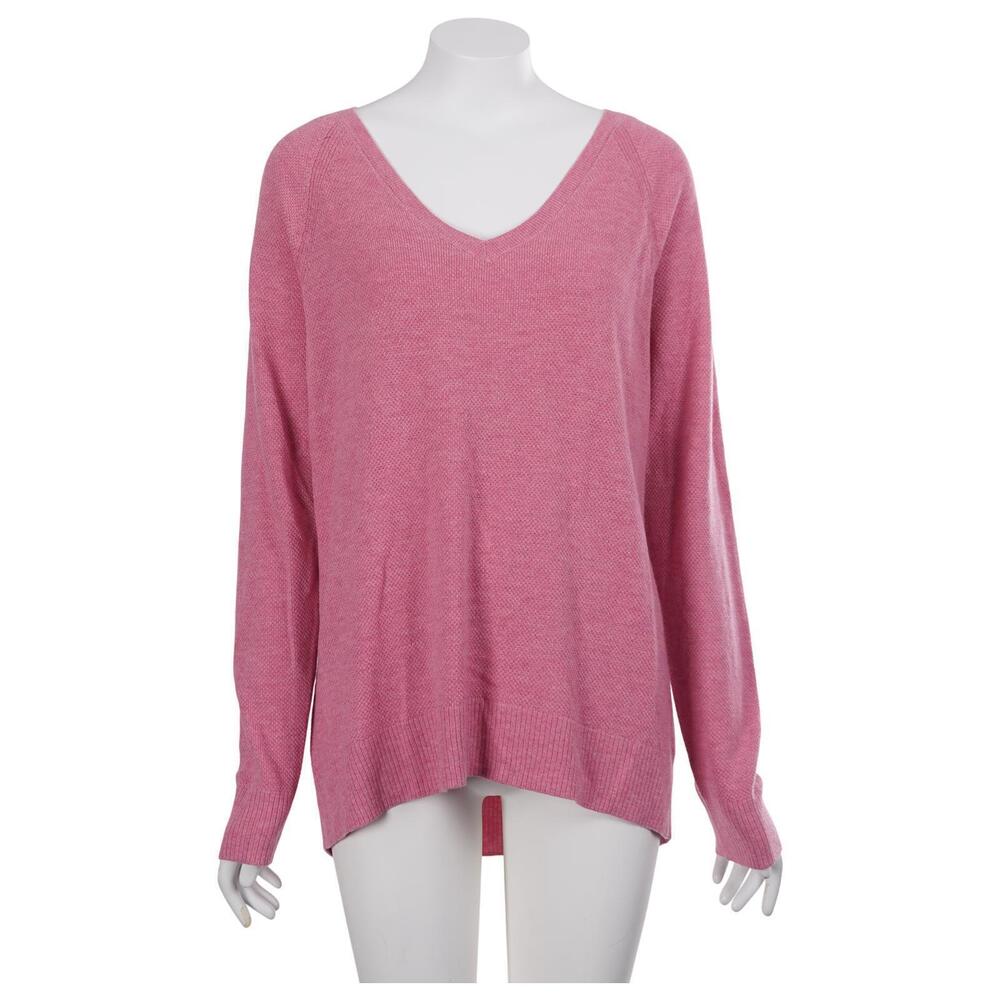 NWT GAP Brooklyn Sweater M Pink Merino Wool Blend V-Neck Long Sleeve Pullover